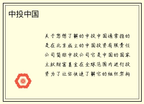 中投中国